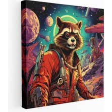 Painted Anarchy Marvel Duvar Dekorasyonu: Retro Galaksinin Koruyucuları - Marvel, Vintage Touch, Kozmik Maceralar, Retro Çizgi Roman Tasarımı, 30X30