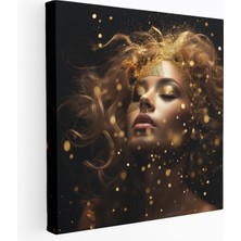 Painted Anarchy Parıltılı Yıldızlı Gece Kanvas Tablo - Simli, Kanvas Tablo, Kanvas Tablo, Ev Dekorasyonu, 30X30