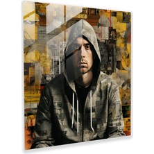 Painted Anarchy Eminem Glass Art - Eminem, Kolaj Sanat Eserleri, Ikonik Görüntüler, Cam Sanatı, 40X40