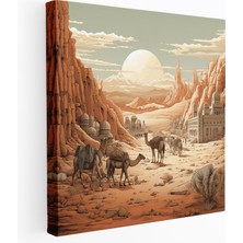 Painted Anarchy Çöl Duvar Dekorasyonu - Karmaşık Çöl Manzarası - Çöl, Macera, Duvar Sanatı, Yüksek Kalite, 30X30