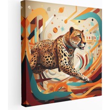 Painted Anarchy Çita Kanvas Tablo - Soyut Çita Duvar Tablosu - Çita, Kanvas Tablo, Soyut Çita Duvar Tablosu, Kanvas Duvar Dekorasyonu, 30X30