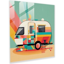 Painted Anarchy Geometrik Karavan Cam Baskı - Karavan, Grafik Tasarım, Duvar Süsleme, Cam Duvar Sanatı, 30X30