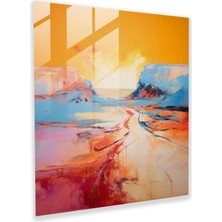 Painted Anarchy Çöl Düşleri Cam Baskı - Çöl, Çöl, Cesur Fırça Darbeleri, Ev Dekorasyonu, 30X30