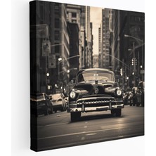 Painted Anarchy Zamansız Klasik Araba Tablosu - Klasik, Kanvas, Duvar Dekorasyonu, Vintage, 30X30