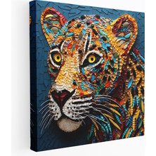 Painted Anarchy Çita Duvar Tablosu - Mozaik Çita Kanvas Tablo - Çita, Duvar Sanatı, Kanvas Tablo, Büyüleyici Cazibe, 30X30