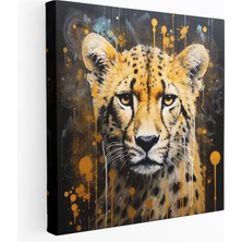 Painted Anarchy Çita Duvar Tablosu - Çita, Kanvas Tablo, Çita, Duvar Dekorasyonu, 30X30