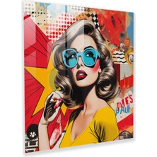 Painted Anarchy Pop Art Patlama Cam Baskı - Funky, Modern Sanat, Duvar Dekorasyonu, Cam Duvar Sanatı, 30X30