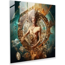 Painted Anarchy Hermes Cam Baskı - Hızlı Iletişimin Sembolleri - Hermes, Duvar Dekorasyonu, Cam Sanatı, Teknolojik Yaratıcılık, 30X30