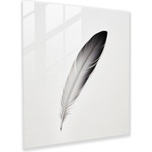 Painted Anarchy Minimalist Tüy Cam Baskı - Tüy, Tek Renkli Renk Paleti, Cam Duvar Sanatı, Modern Sanat, 30X30