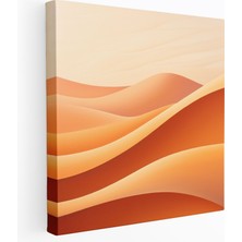 Painted Anarchy Çöl Kanvas Tablo - Gün Batımında Minimalist Kum Tepeleri - Çöl, Duvar Sanatı, Çöl, Kanvas Tablo, 30X30