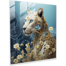 Painted Anarchy Çita Cam Duvar Sanatı - Çita, Ev Dekorasyonu, Duvar Dekorasyonu, Modern Sanat, 30X30