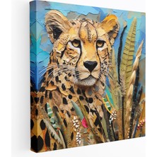 Painted Anarchy Çita Duvar Dekorasyonu - Dokulu Kolaj Kanvas Tablo - Çita, Kanvas Tablo, Duvar Sanatı, Kanvas Tablo, 30X30