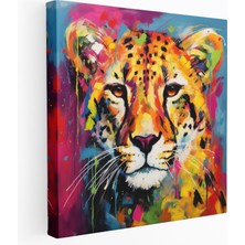 Painted Anarchy Çita Kanvas Tablo - Soyut Çita Tablosu - Çita, Soyut Çita Tablosu, Çita Kanvas Tablo, Kanvas Duvar Dekorasyonu, 30X30