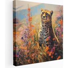 Painted Anarchy Çita Duvar Dekorasyonu - Rengarenk Kır Çiçekleri - Çita, Ev Dekorasyonu, Çita Kanvas Tablo, Kanvas Tablo, 30X30