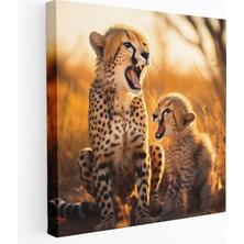 Painted Anarchy Çita Duvar Tablosu - Çitayı Seven Kanvas Tablo - Çita, Kanvas Tablo, Ev Dekorasyonu, Bağ ve Aşk, 30X30