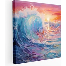 Painted Anarchy Çocuk Odası Duvar Dekorasyonu: Pastel Okyanus Dalgası - Çocuk Odası, Okyanus Dalgası, Ev Dekorasyonu, Kanvas Tablo, 30X30