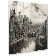 Painted Anarchy Klasik Cam Baskı - Tarihi Şehir Gravürü - Klasik, Mimari Miras, Cam Duvar Sanatı, Gravür, 30X30