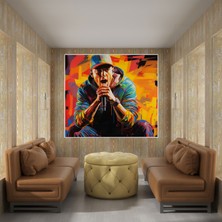 Painted Anarchy Eminem Graffiti Kanvas Tablo - Eminem, Duvar Sanatı, Kanvas Tablo, Ev Dekorasyonu, 30X30
