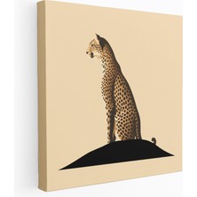 Painted Anarchy Çita Duvar Tablosu - Minimalist Siluet Kanvas Tablo - Çita, Ev Dekorasyonu, Duvar Sanatı, Çita, 30X30