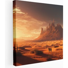 Painted Anarchy Mehtaplı Çöl Kanvas Tablo - Çöl, Çöl Tablosu, Kanvas Tablo, Çöl Duvar Dekorasyonu, 30X30