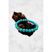 Ayre Style Turkuaz Bileklik-8mm Turkuaz Doğal Taş Bileklik-Turkuaz Unisex Bileklik