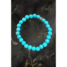 Ayre Style Turkuaz Bileklik-8mm Turkuaz Doğal Taş Bileklik-Turkuaz Unisex Bileklik
