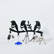 Hero Dizayn Metal Dekoratif Kuş Desenli Anahtarlık Askısı