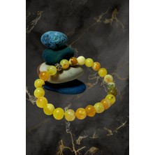Ayre Style Opal Doğal Taş Sevgi Enerjisi Bilekliği 8mm- Sarı Doğal Taş Sevgi Enerji Bilekliği
