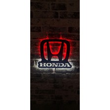 Galaksi Tasarım Honda Logo LED Işıklı Duvar Tablosu