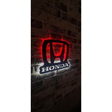 Galaksi Tasarım Honda Logo LED Işıklı Duvar Tablosu