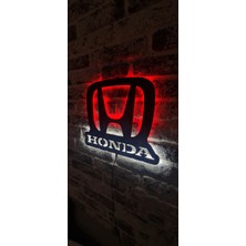 Galaksi Tasarım Honda Logo LED Işıklı Duvar Tablosu