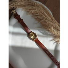 Quartz Bs Stıll Minimal Vintage Kadın Kol Saati Retro Quartz Deri Kordon 1 Adet Vintage Model