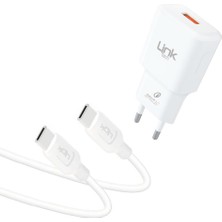 LinkTech T455E Eco PD20W Type-C To Type-C Kablolu Şarj Aleti Set