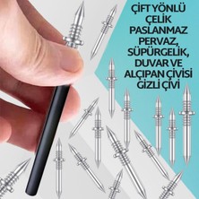 Pratikmen Çift Yönlü Çelik Paslanmaz Pervaz, Süpürgelik, Duvar ve Alçıpan Çivisi 250'li