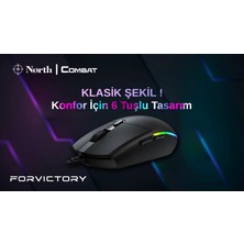 North Combat Rgb Kablolu Gaming Oyuncu Mouse