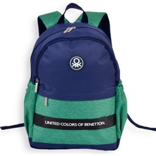 Benetton Lacivert - Yeşil Erkek Sırt Çantası Günlük Kullanım için Modern Tasarım