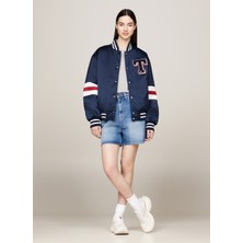 Tommy Jeans Standart Lacivert Kadın Ceket Tjw Letterman Satın Bomber