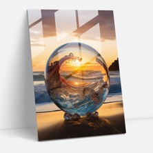 Painted Anarchy Gerçekçi Cam Heykel - Gündoğumu Cam Baskı - Gerçekçi Cam Heykel, Huzur, Sıcaklık, Modern Sanat, 30X45