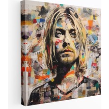 Painted Anarchy Kurt Cobain Kolaj Cam Sanatı - Kurt Cobain, Müzikal Etki, Cam Sanatı, Duvar Süslemesi, 30X30