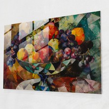 Painted Anarchy Post-Empresyonizm Cam Baskı - Meyve Kasesi Cam Duvar Tablosu - Post-Empresyonizm, Cam Sanatı, Duvar Dekorasyonu, Modern Sanat, 45X30