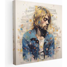 Painted Anarchy Kurt Cobain Cam Baskı - Gerçeküstü Lirik Füzyon - Kurt Cobain, Modern Sanat, Cam Baskı, Cam Sanatı, 30X30
