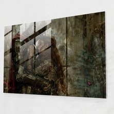 Painted Anarchy Ortaçağ Romantizmi Cam Duvar Sanatı - Ön Raphael Kardeşliği, Cam Sanatı, Ön Rafael Kardeşliği, Duvar Süslemesi, 70X50
