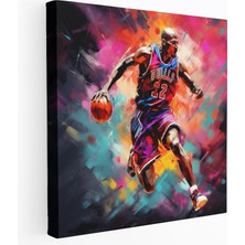 Painted Anarchy Micheal Jordan Kanvas Tablo - Dinamik Fırça Darbeleri - Micheal Jordan, Duvar Sanatı, Kanvas, Micheal Jordan, 30X30