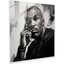 Painted Anarchy Kararlı Michael Jordan Cam Baskı - Micheal Jordan, Cam Sanatı, Cam Baskı, Hayranlık, 30 x 30 cm