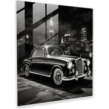 Painted Anarchy Mercedes Cam Baskı - Vintage Şehir Fotoğrafı - Mercedes, Modern Sanat, Zamansız Zarafet, Mercedes, 30 x 30 cm