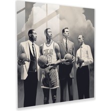 Painted Anarchy Nba Cam Duvar Sanatı - Vintage'dan Esinlenen Efsaneler Illüstrasyon - Nba, Vintage'dan Esinlenen Illüstrasyon, Cam Sanatı, Ev Dekorasyonu, 30 x 30 cm