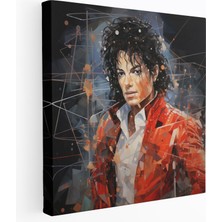Painted Anarchy Michael Jackson Kanvas Tablo - Geometrik Tablo - Micheal Jackson, Kanvas Tablo, Ev Dekorasyonu, Kanvas Tablo, 30 x 30 cm