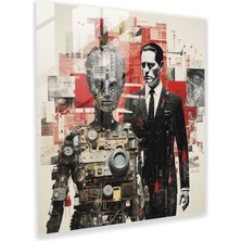 Painted Anarchy Godfather Cam Baskı - Godfather, Zamansız Cazibe, Duvar Dekorasyonu, Cam Sanatı, 30 x 30 cm