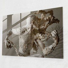 Michelangelo Cam Baskı - Karmaşık Heykeller Güçlü Figürler Cam Duvar Sanatı - Michelangelo, Cam Baskı, Ev Dekorasyonu, Cam Sanatı, 45X30