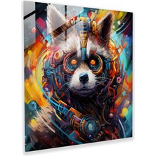 Painted Anarchy Marvel Galaksinin Koruyucuları Cam Baskı - Marvel, Cam Sanatı, Duvar Dekorasyonu, Soyut Sanat Eseri, 30 x 30 cm